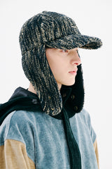 BSRABBIT EARFLAP HAT MULTI GREEN