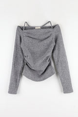 Bella brushed shirring knit