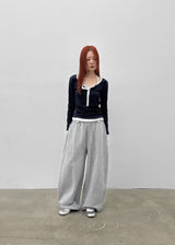 [MADE] Hato Layered Halter Henley-Neck Long-Sleeve Tee