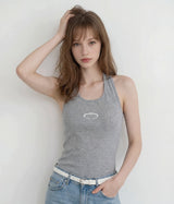 HORIZON RING HALTER NECK [GRAY]