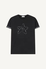 Check Star Applique T-shirt