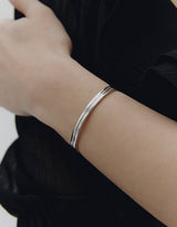 26SS★ [Premium Plating] Precise AB(W) Double Cuff Bangle M