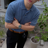 ASCLO Pigment Collar Short Sleeve Knit (5color)