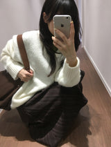 [MD Pick]ヒメウールタッチVネックニット