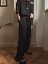Maro stitch pleated pants