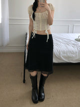 Luna Shirring Blouse (2 colors)