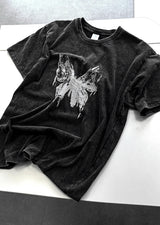 Pigment Fly-Washed Charcoal Short Sleeve Tee