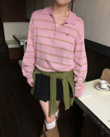 [ORIGINAL] Double Stripe Collar Knit