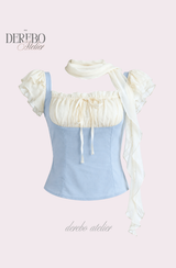 Charles chiffon scarf chiffon blouse