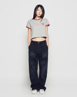 26SS ペイント カーペンター ディテール デニム パンツ