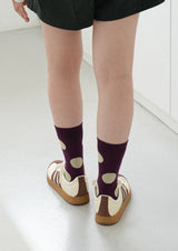 [3PACK] 1507 UNISEX DOT BASIC SOCKS - big dot purple colorpack