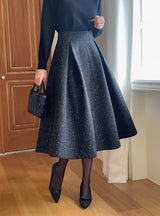25FW★ マーゼルパールウールブラッシュドフレアスカート