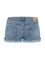 Damage Roll-Up Micro Denim Shorts