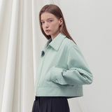 ステッチディテールドボンバージャケット PASTEL MINT