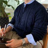  Belerice Henry Neck Cable Overfit Knit