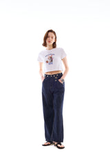 ラビットキャットクロップTシャツ