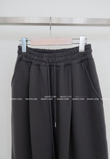 Koneco Pintuck Wide Jogging Pants