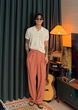 Iz Linen Collar Short-Sleeve Knit 6COLOR