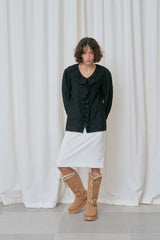 Flor frill blouse_black
