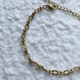 Engraved Link Gold Bracelet
