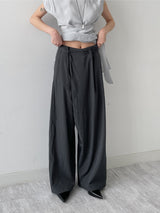 Unbalance Nylon Strap Wide Pants