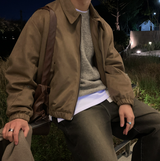 Cali Suede Overfit Rivet Bruson Jacket