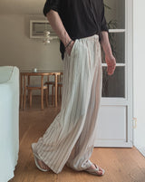 Bonnell Crinkle Stripe Wide Pants