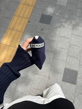 ソフトコットン フラットポーチ - ネイビー, Mサイズ