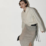 Hidden zipper light jacket Cream