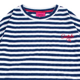 ワイドクロップインディゴストライプショートスリーブTシャツ (FOR WOMAN)_SYS7TS59BU
