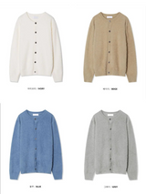[Unisex] アンゴララウンドネックカーディガン(5color)