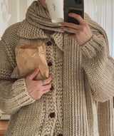 [wool20%] エリーボカシハンドメイドニットカーディガン