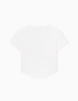 DELAY OFF レースクロップTシャツ (ホワイト)