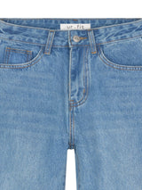 4TH REORDER LOOSE STRAIGHT FIT BLUE DENIM PANTS code 18100