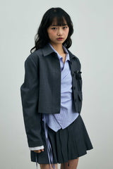 MILD CROP BLAZER / CHARCOAL