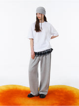 [Unisex] ベーシックラインワンタックワイドスウェットパンツ (2color)