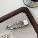 Minimalist Bow Metal Hair Clip 4 Pieces Set