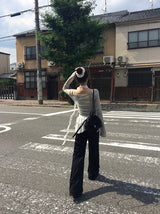 [Scarf SET]ノリック レイヤード ラッフル フリル レース スリーブレス