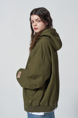 Work hood zip-up jacket