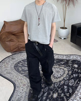 エンディ高密度クロップ半袖Tシャツ