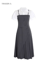 Oxford Diagonal Detail Dress Long VER
