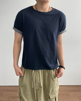 Turnback Cropped Roll-up Short Sleeve T
