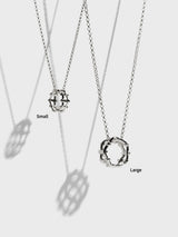 Multi Hash Tag Small Necklace (Silver)