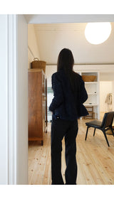 Night blue tweed cardigan (jacket)