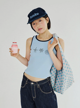DOODLE SLEEVELESS - BLUE