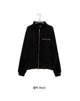 [unisex] レアレ ツーボタン ウォッシング ハイネック ジップアップ ジャケット