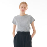SEMI CROP T-SHIRT GRAY