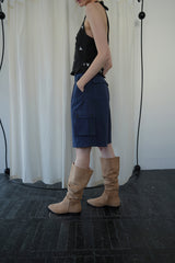Grain bermuda pants_navy