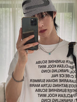 コリルレタリングプリンティング半袖Tシャツ