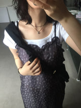 Back button chiffon one-piece (1color)